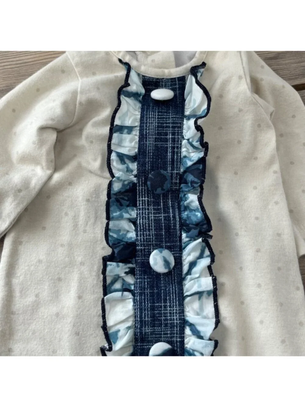 Ricrac & Ruffles Long Sleeve Rompers Baby 0/3 Mos